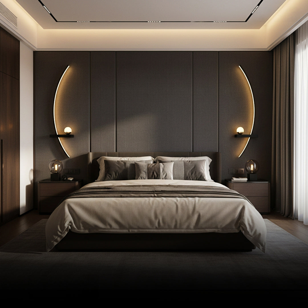 ALUNA Sculptural Wall Light Pair