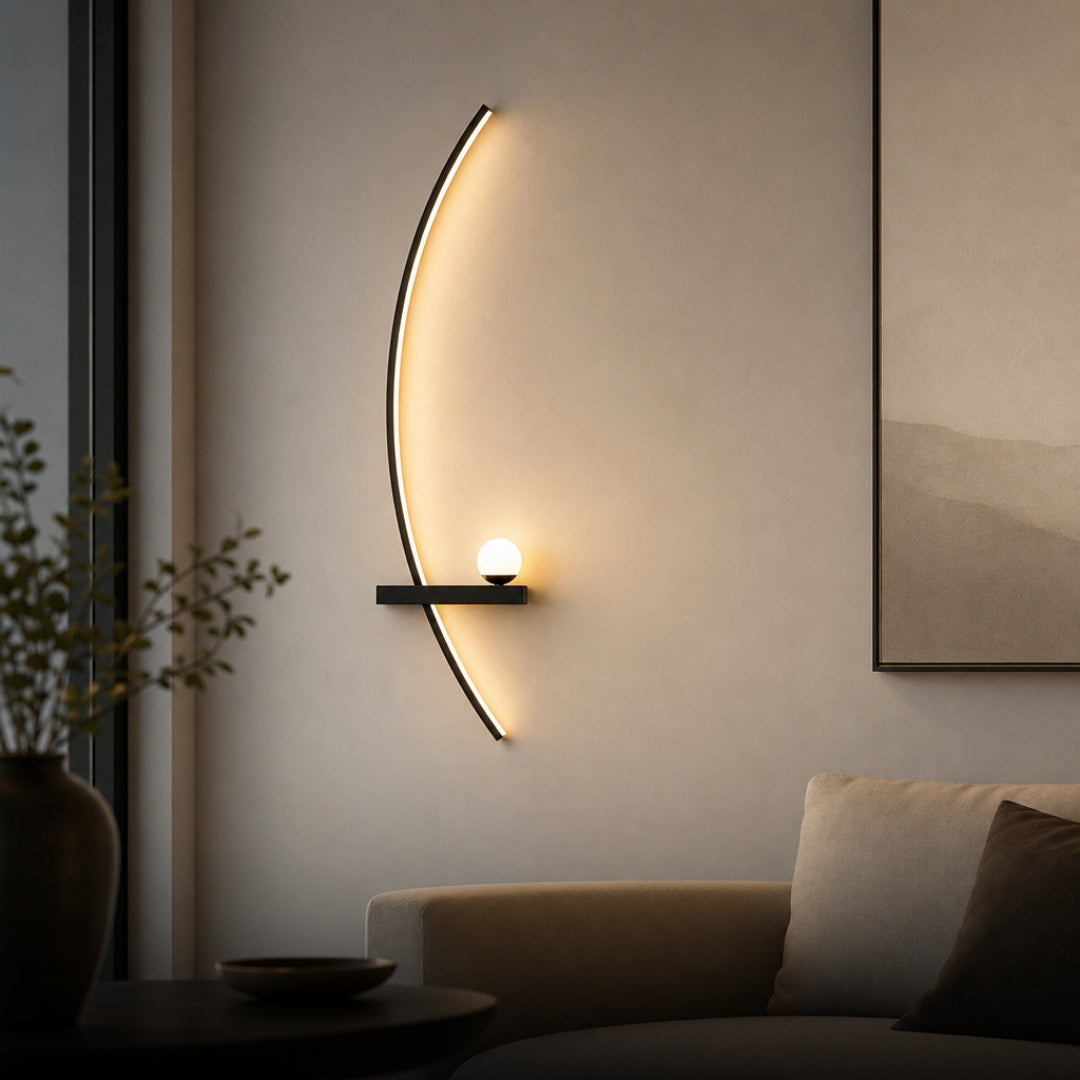 ALUNA Sculptural Wall Light Pair