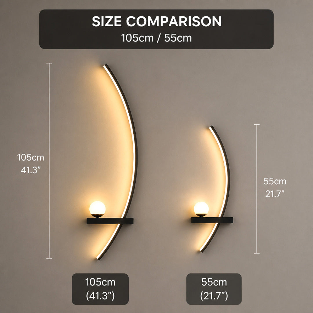 ALUNA Sculptural Wall Light Pair