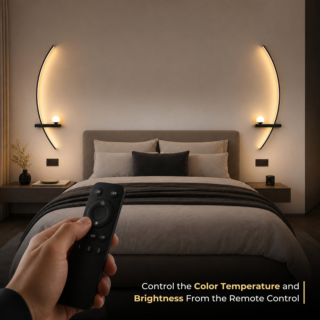 ALUNA Sculptural Wall Light Pair