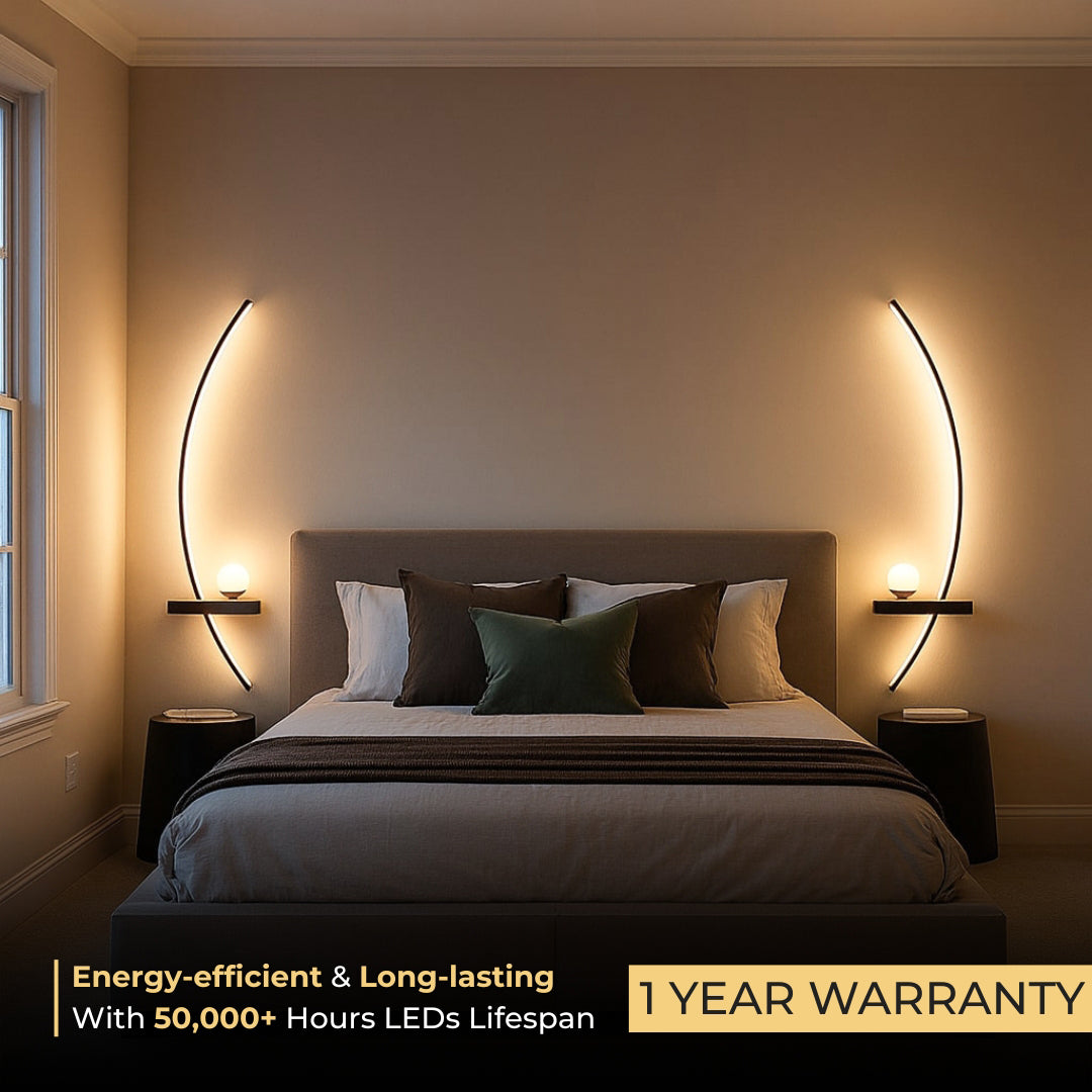 ALUNA Sculptural Wall Light Pair