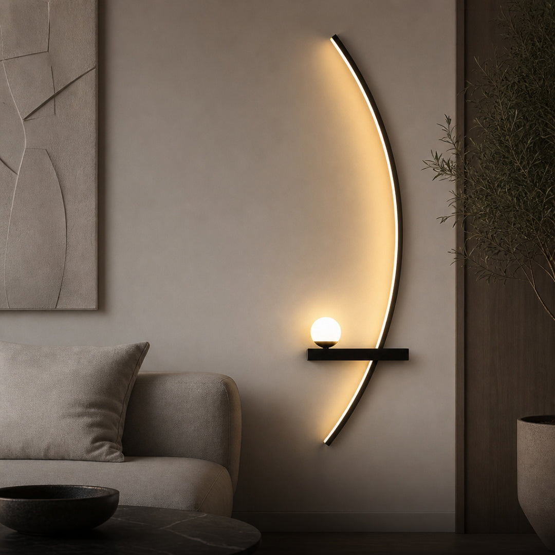 ALUNA Sculptural Wall Light Pair