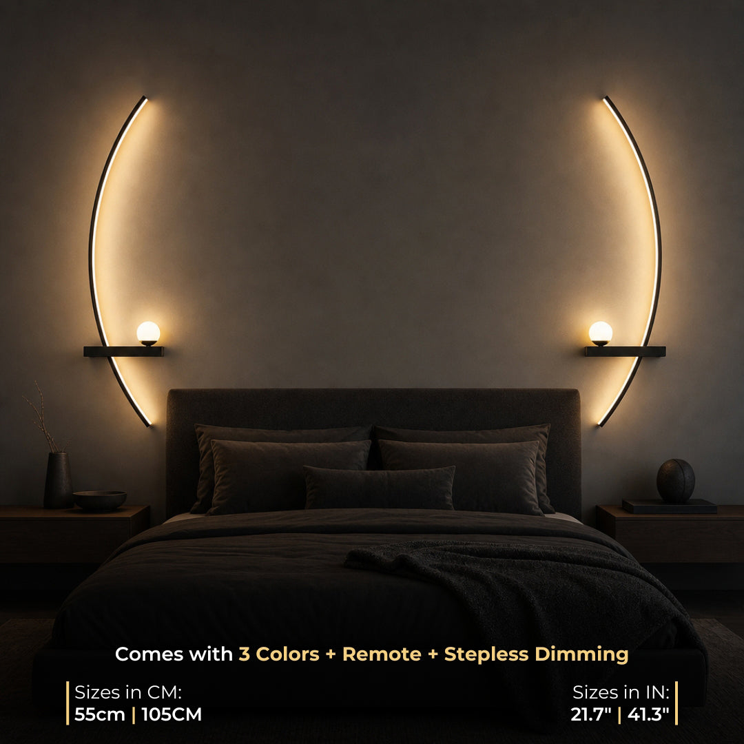ALUNA Sculptural Wall Light Pair