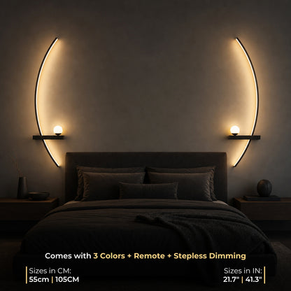 ALUNA Sculptural Wall Light Pair