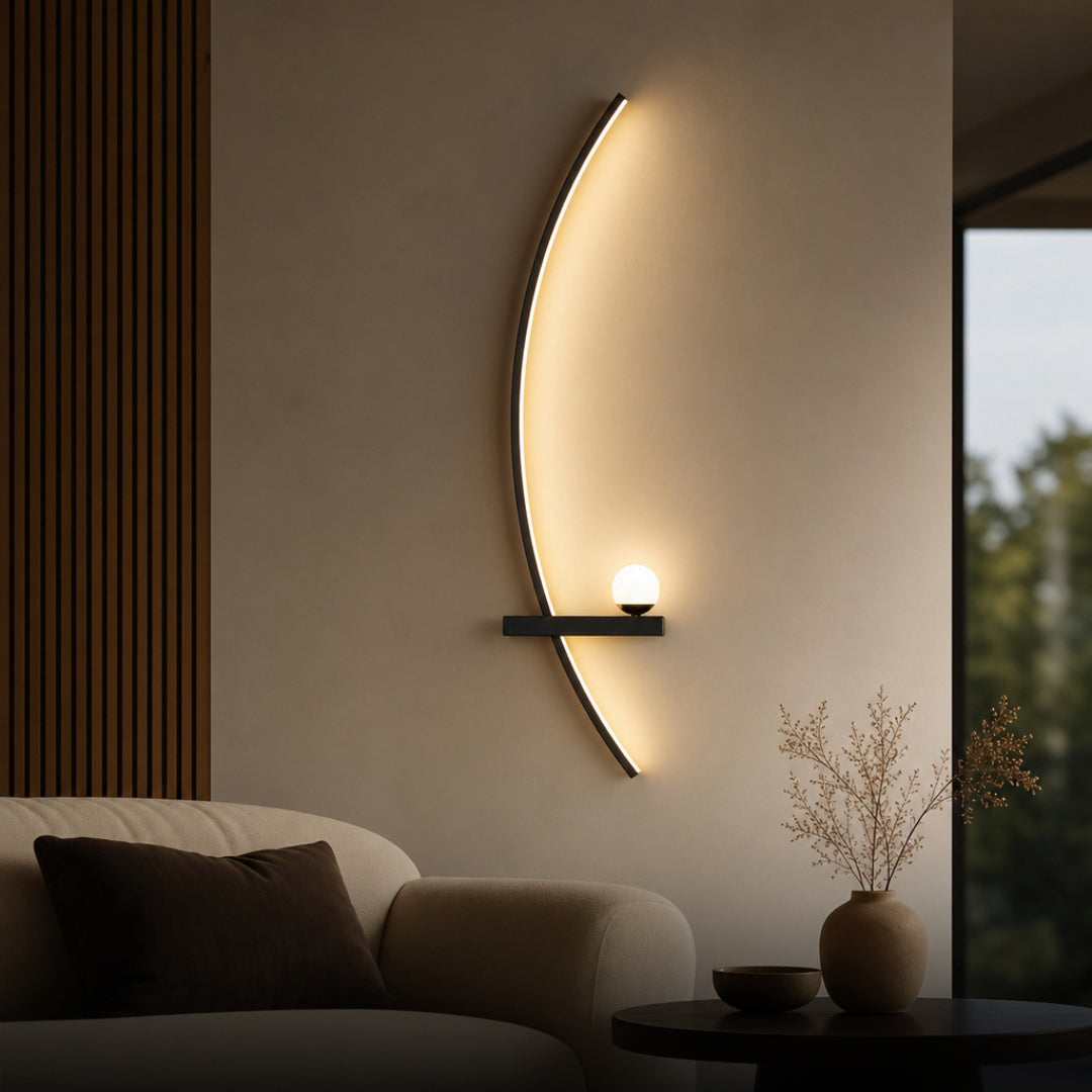 ALUNA Sculptural Wall Light Pair