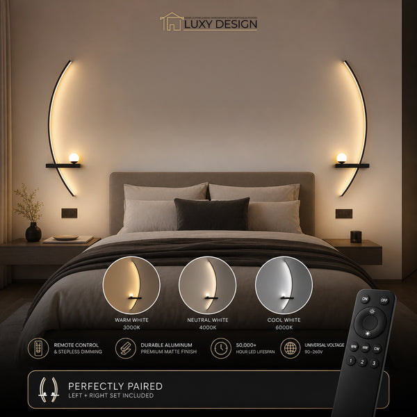 JUNIA™ Nordic Arc Wall Lights Set